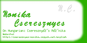 monika cseresznyes business card